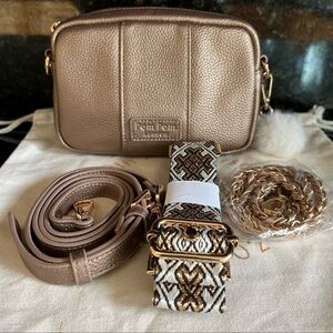 Pom Pom London City Mini Bag in Metallic Bronze